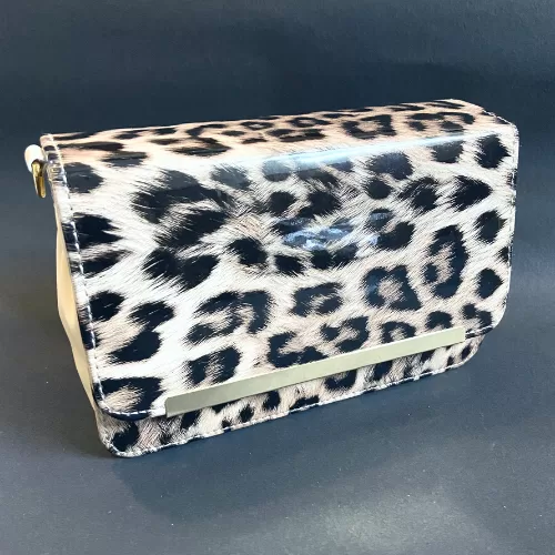 Leopard Black And Golden Handbag