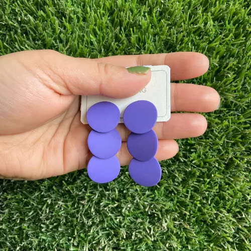 Purple Matte Finish Earrings