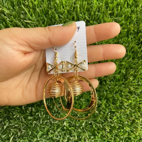 Circle Design Casual Pearl Earring