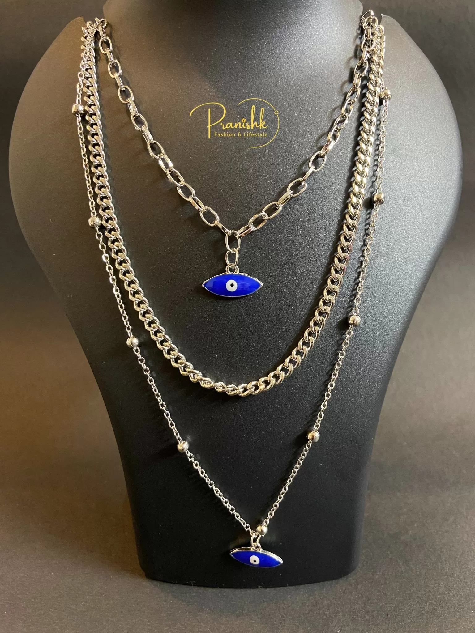 Evil Eye With Cuban Link Chain