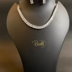 Silver Single Line AD Necklace